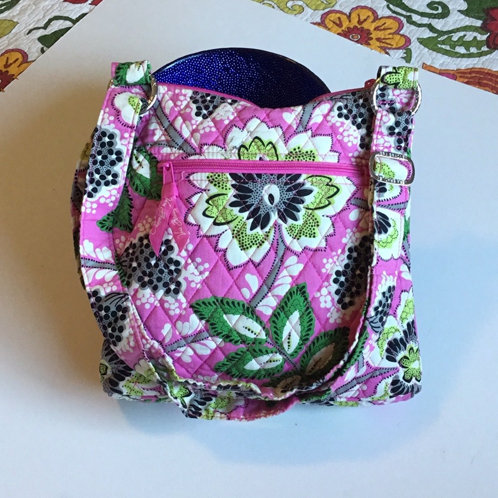 Vera Bradley Pink and Green Floral Backpack